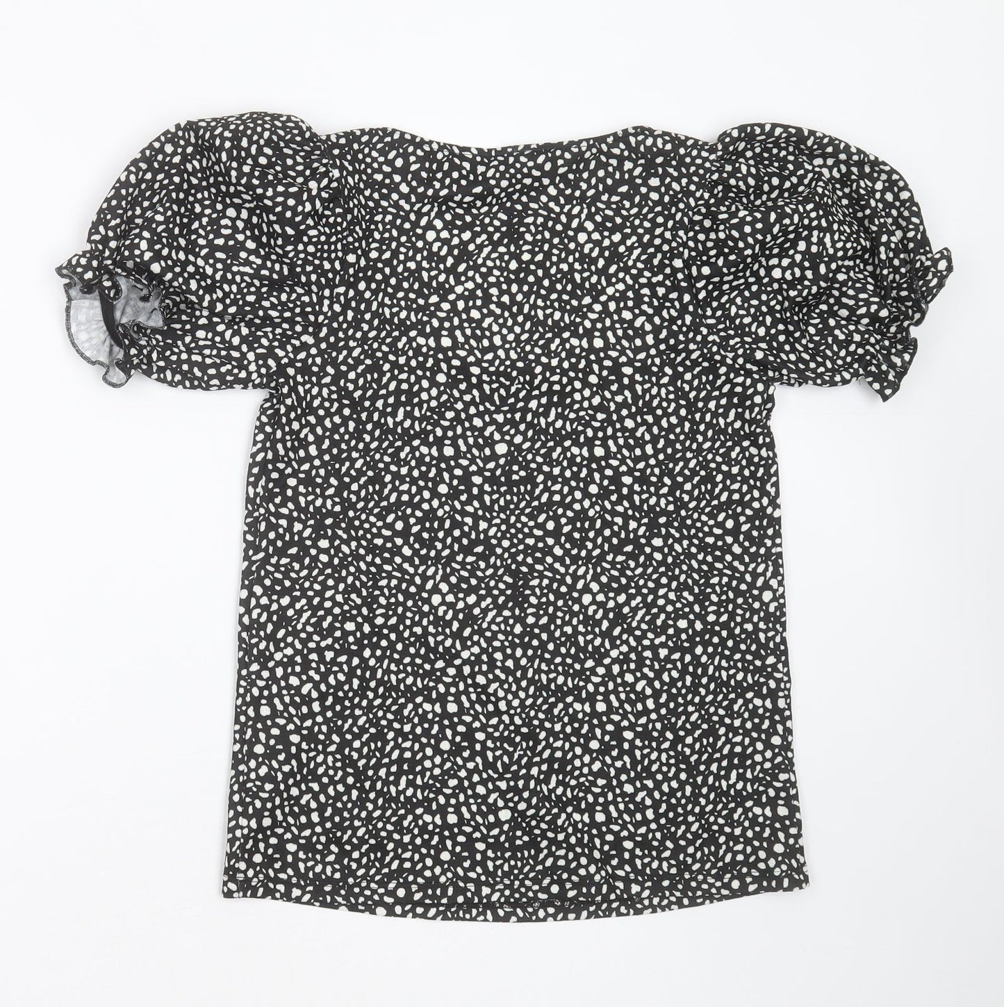 Womens UK Size 6 River Island Black Basic Blouse