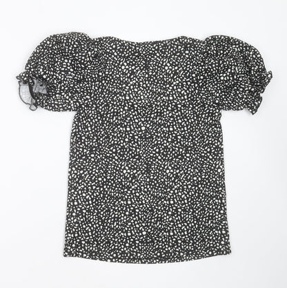 Womens UK Size 6 River Island Black Basic Blouse