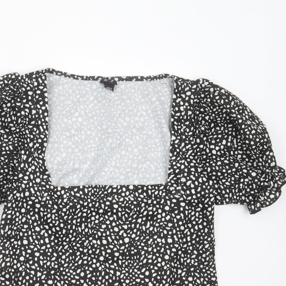 Womens UK Size 6 River Island Black Basic Blouse