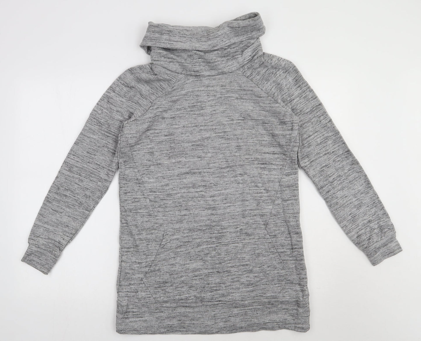 NEXT Womens Grey  Polyester Jumper Dress  Size 12  Roll Neck Pullover