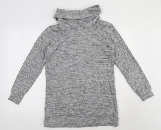 NEXT Womens Grey  Polyester Jumper Dress  Size 12  Roll Neck Pullover