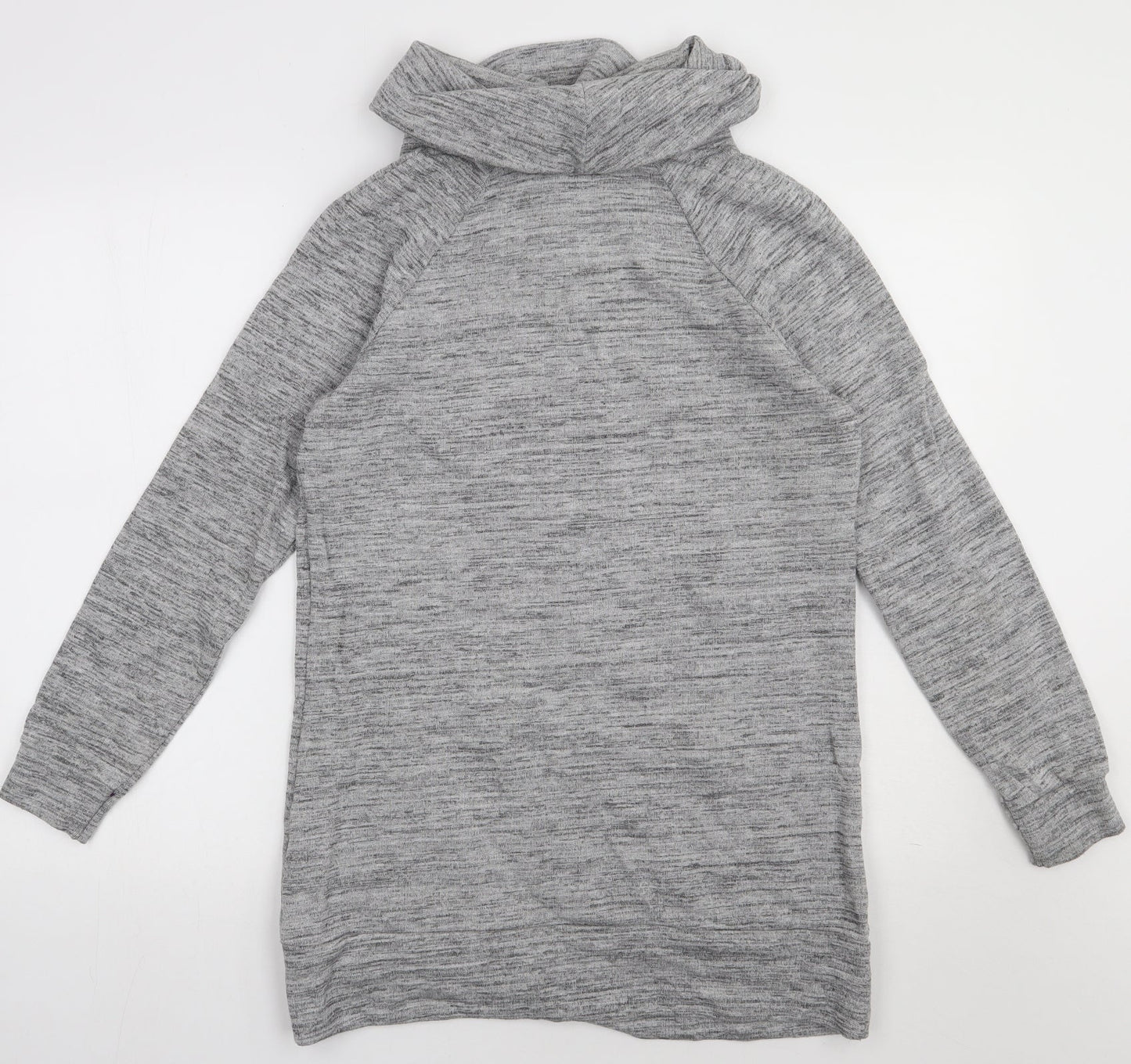 NEXT Womens Grey  Polyester Jumper Dress  Size 12  Roll Neck Pullover