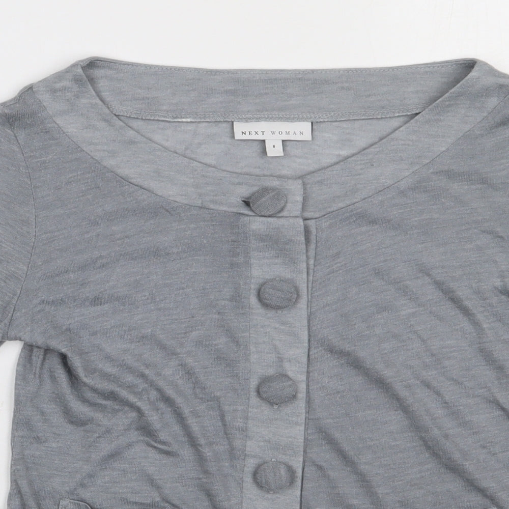 Womens UK Size 8 NEXT Grey Cardigan Jumper