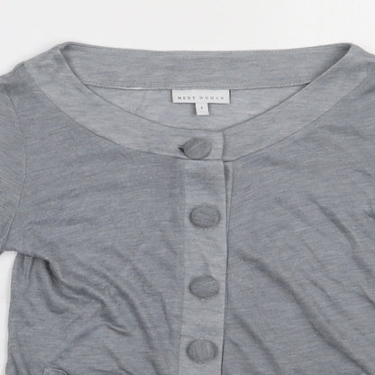 Womens UK Size 8 NEXT Grey Cardigan Jumper