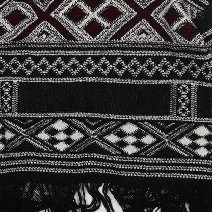 Primark Womens Black V-Neck Geometric Acrylic Cardigan Jumper Size M