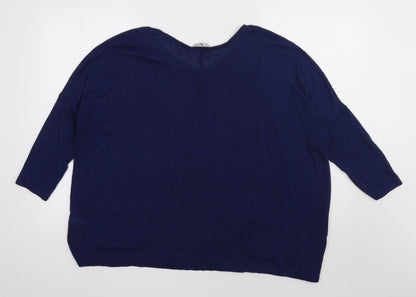 sainsburys Womens Blue  Polyester Pullover Sweatshirt Size 12  Pullover
