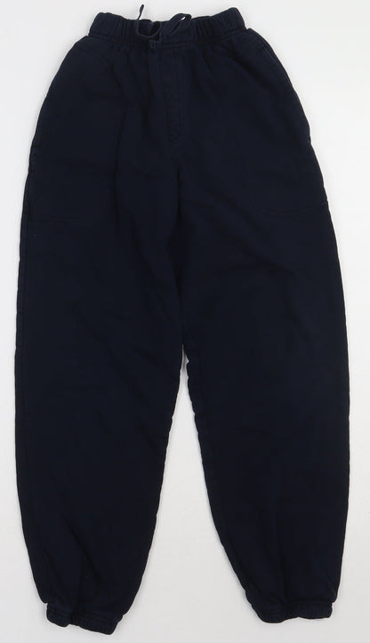 Marks and Spencer Boys Blue  Coir Jogger Trousers Size 9 Months  Regular Tie