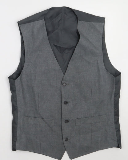 Mens UK Size 38 Burton Regular Grey Suit Tuxedo