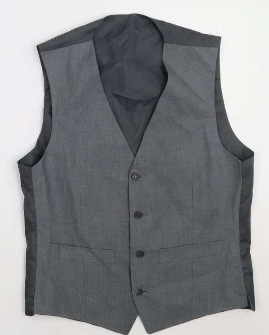 Mens UK Size 38 Burton Regular Grey Suit Tuxedo