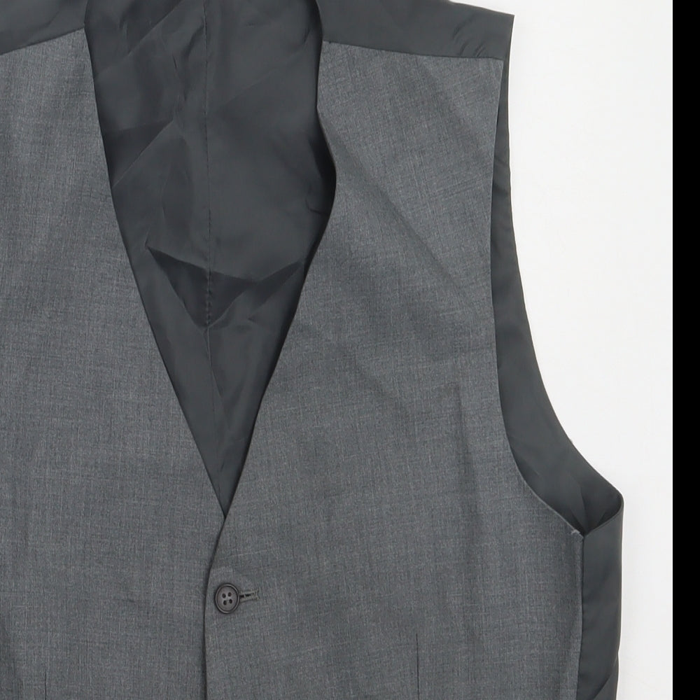 Mens UK Size 38 Burton Regular Grey Suit Tuxedo