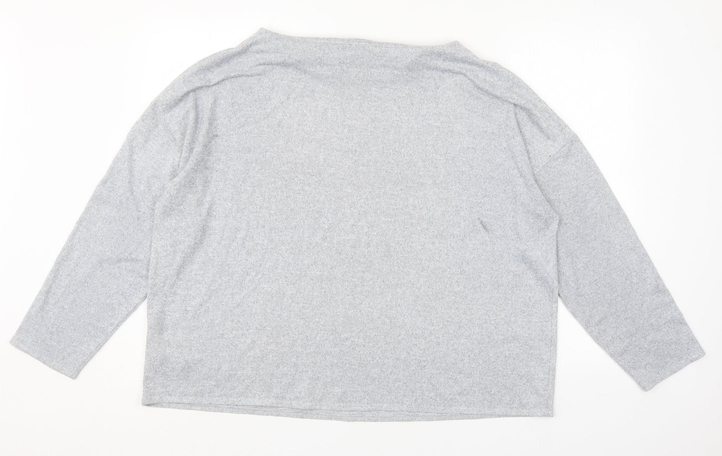 F&F Womens Grey Boat Neck  Polyester Pullover Jumper Size 22