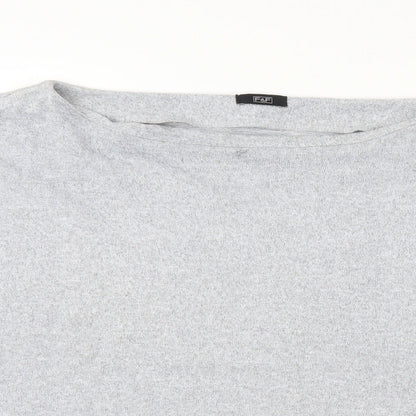 F&F Womens Grey Boat Neck  Polyester Pullover Jumper Size 22