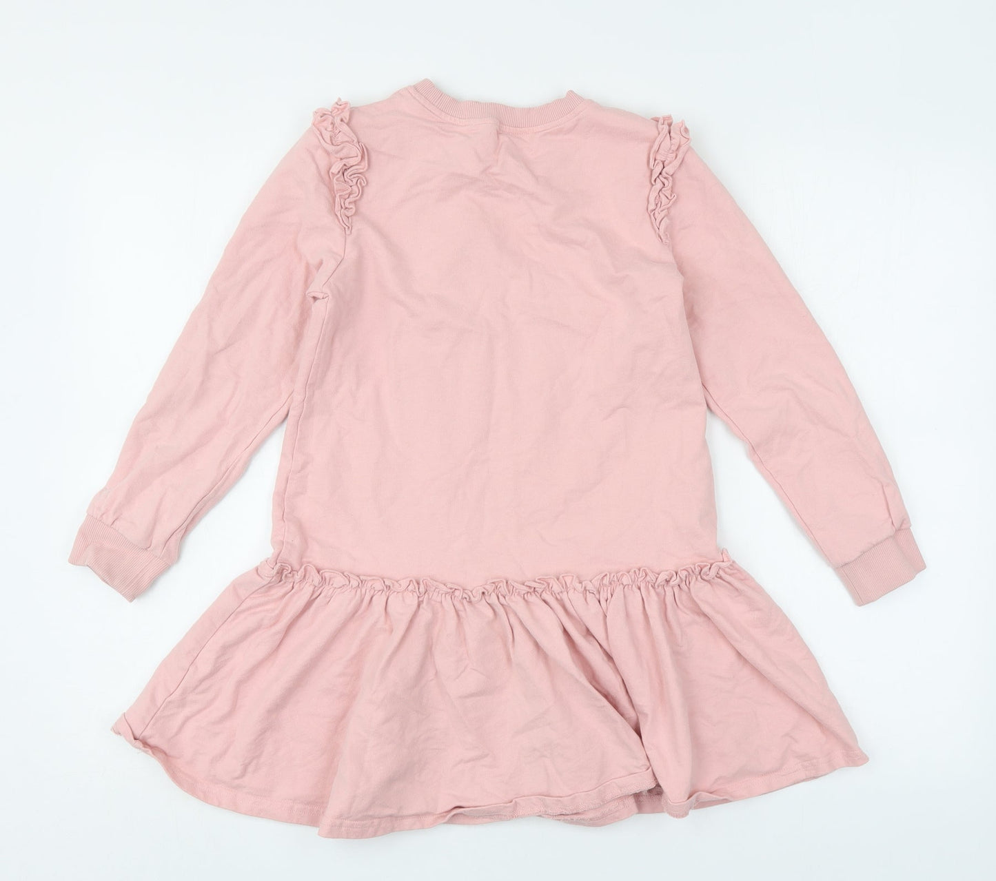 SheIn Girls Pink  Cotton Pullover Sweatshirt Size 10 Years  Pullover - Cute Kitty