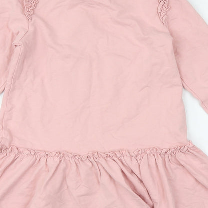 SheIn Girls Pink  Cotton Pullover Sweatshirt Size 10 Years  Pullover - Cute Kitty