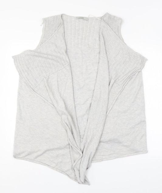 George Womens Grey V-Neck  Acrylic Cape Jumper Size 16