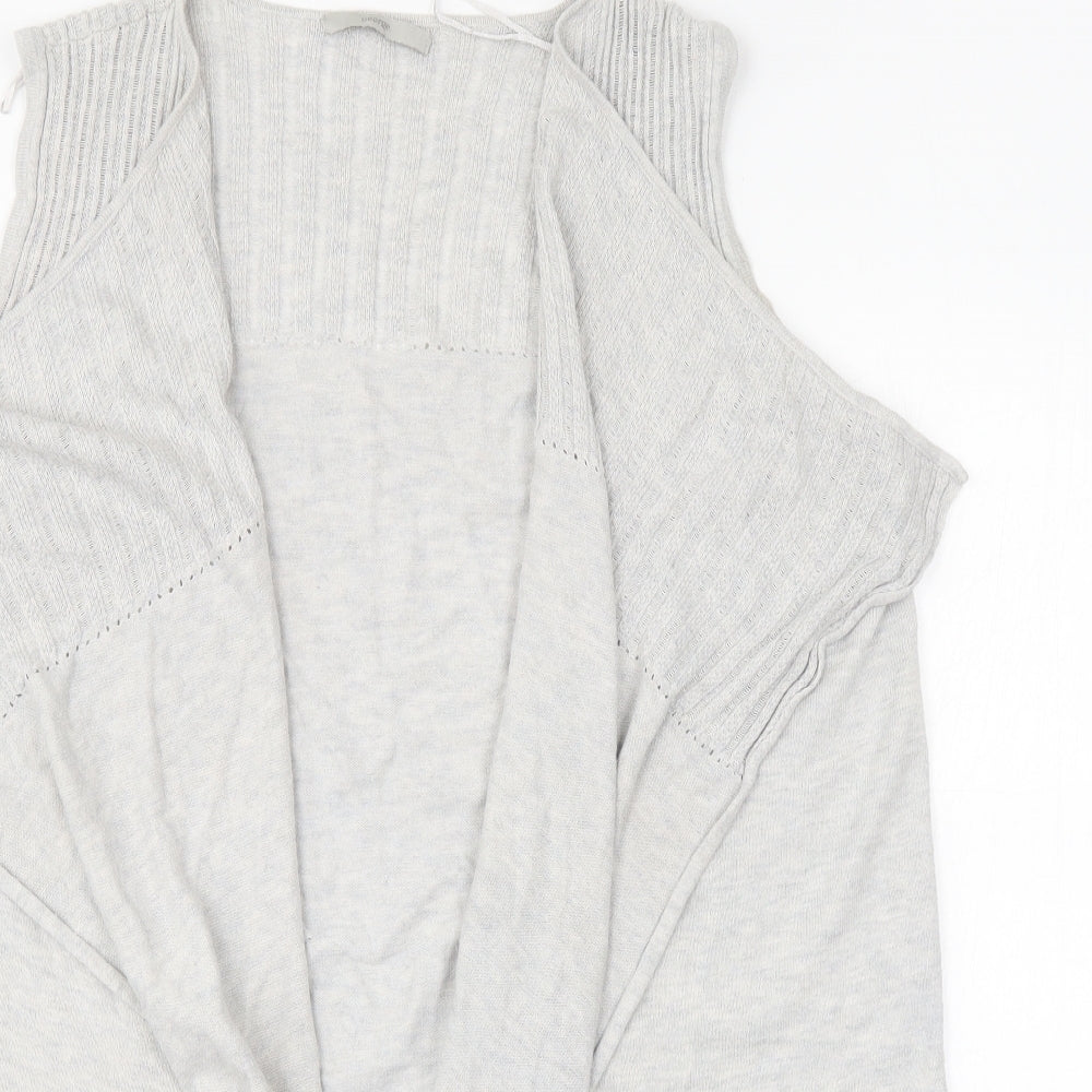 George Womens Grey V-Neck  Acrylic Cape Jumper Size 16