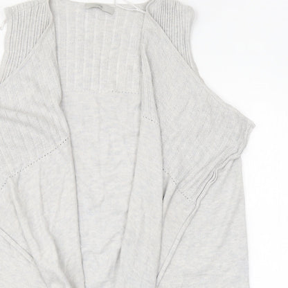 George Womens Grey V-Neck  Acrylic Cape Jumper Size 16