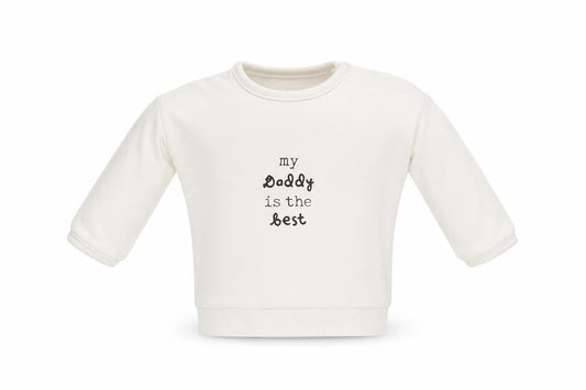 George Baby White  Polyester Pullover Jumper Size 0-3 Months  Snap - My daddy