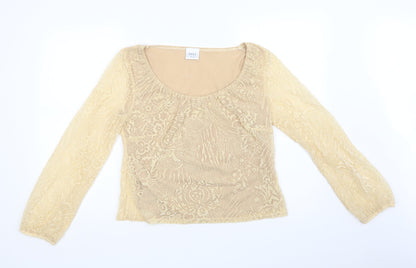 Womens UK Size 16 NEXT Beige Basic Blouse