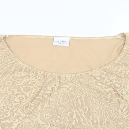 Womens UK Size 16 NEXT Beige Basic Blouse