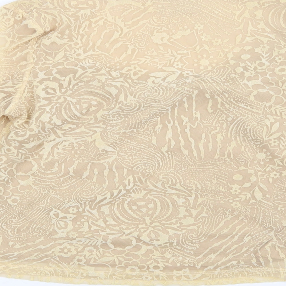 Womens UK Size 16 NEXT Beige Basic Blouse