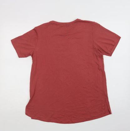 Womens UK Size M Select Pink Basic T-Shirt