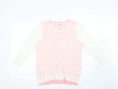 Damsel in a Dress Womens Pink Crew Neck  Acrylic Cardigan Jumper Size M