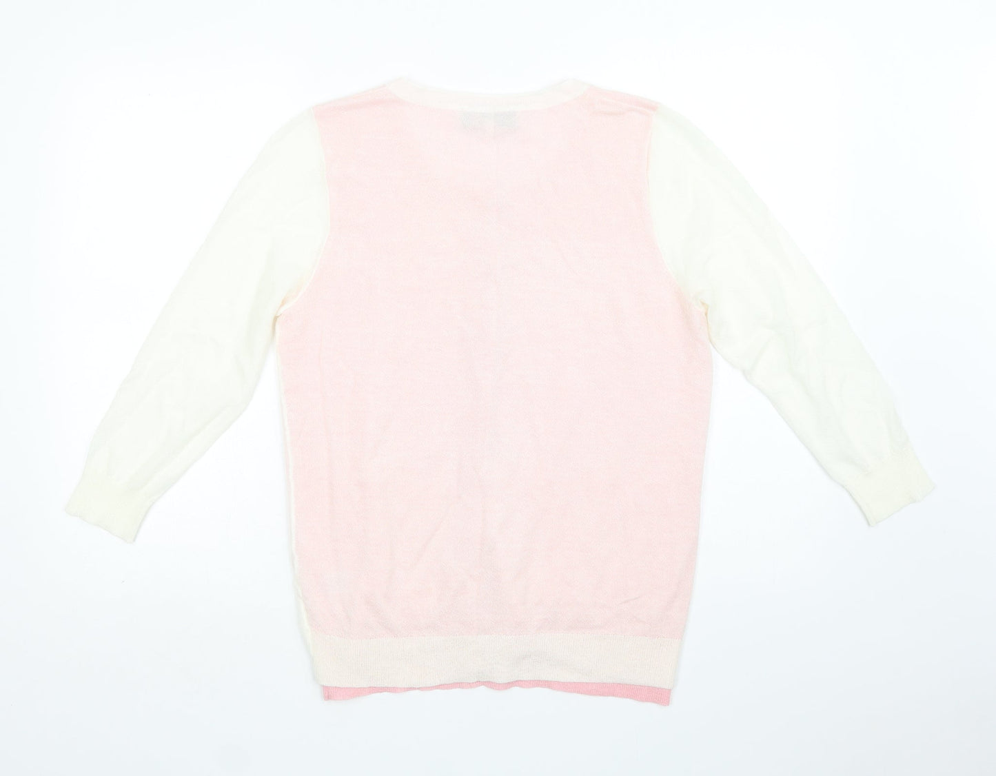 Damsel in a Dress Womens Pink Crew Neck  Acrylic Cardigan Jumper Size M