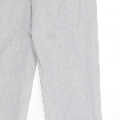 M&S Womens Grey  Cotton Skinny Jeans Size 8 L29 in Regular Button