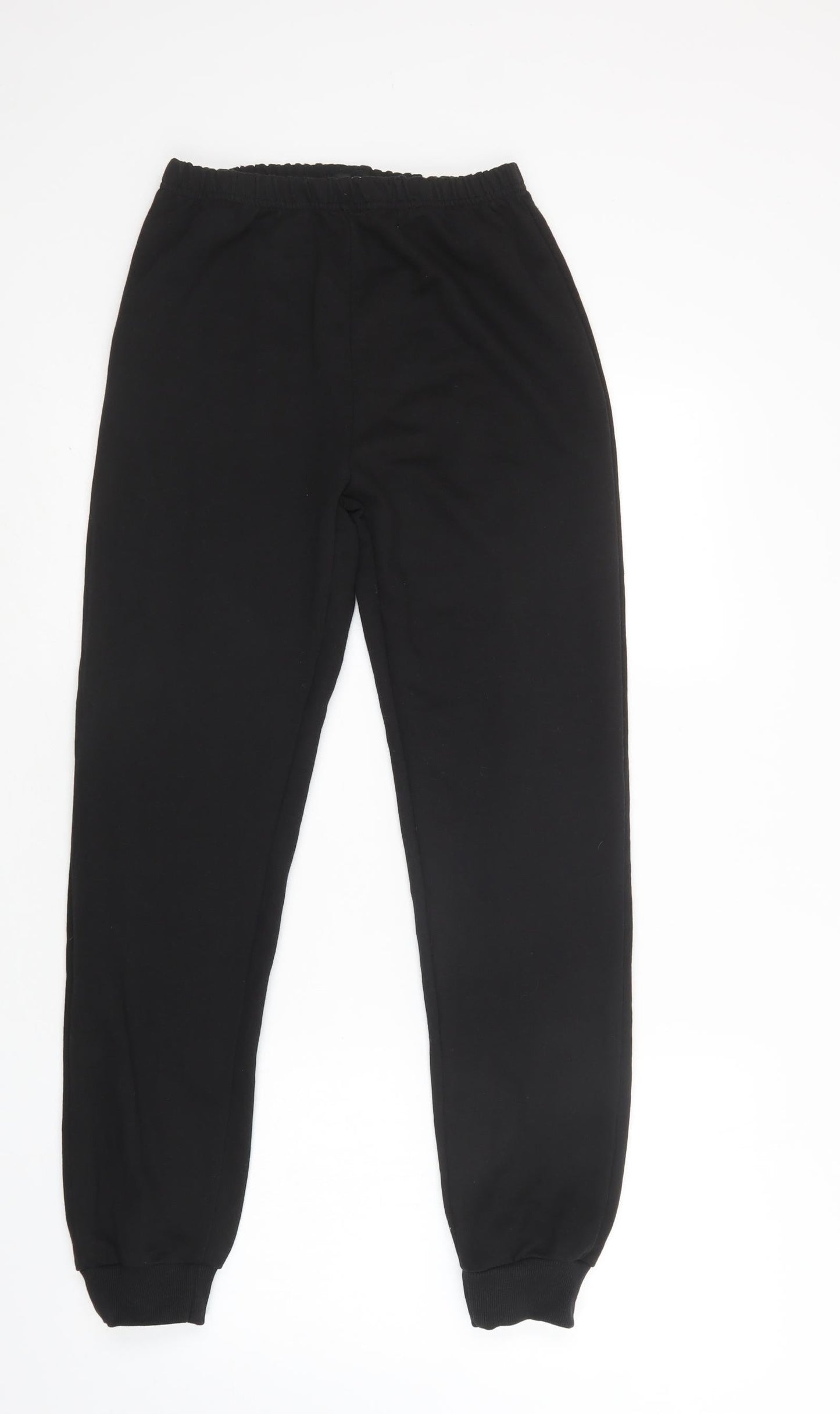 Womens UK Size 8 PRETTYLITTLETHING Regular Fit Jogger Black Trousers