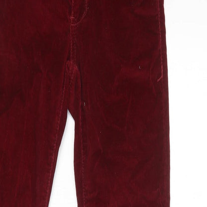 Pilcro Womens Purple  Cotton Trousers  Size 6 L31 in Regular Button