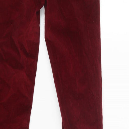 Pilcro Womens Purple  Cotton Trousers  Size 6 L31 in Regular Button
