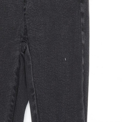 Boohoo Womens Black  Viscose Skinny Jeans Size 8 L28 in Regular Button