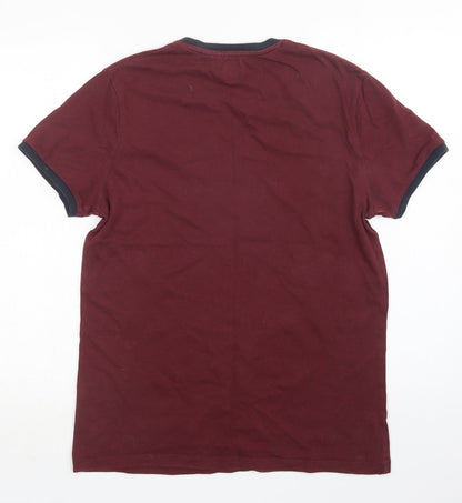 Jack Wills` Mens Purple  Cotton  T-Shirt Size S Crew Neck