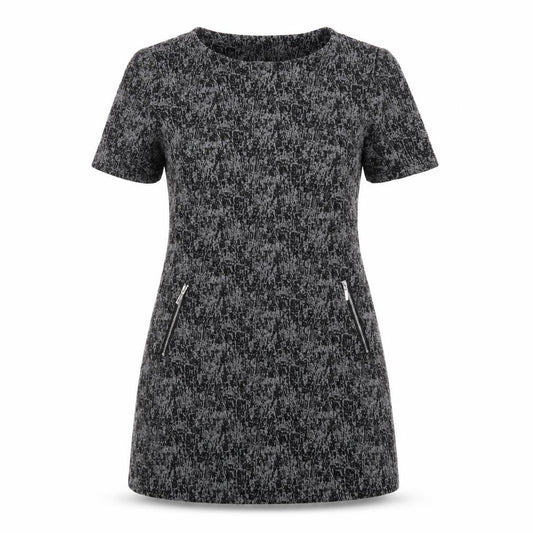 Front view of Papaya women’s grey polyacrylate fibre mini, size UK 12, round neck