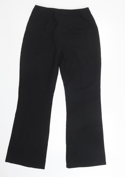 Womens UK Size 12 For Women Regular Fit Dress Pants Black Trousers