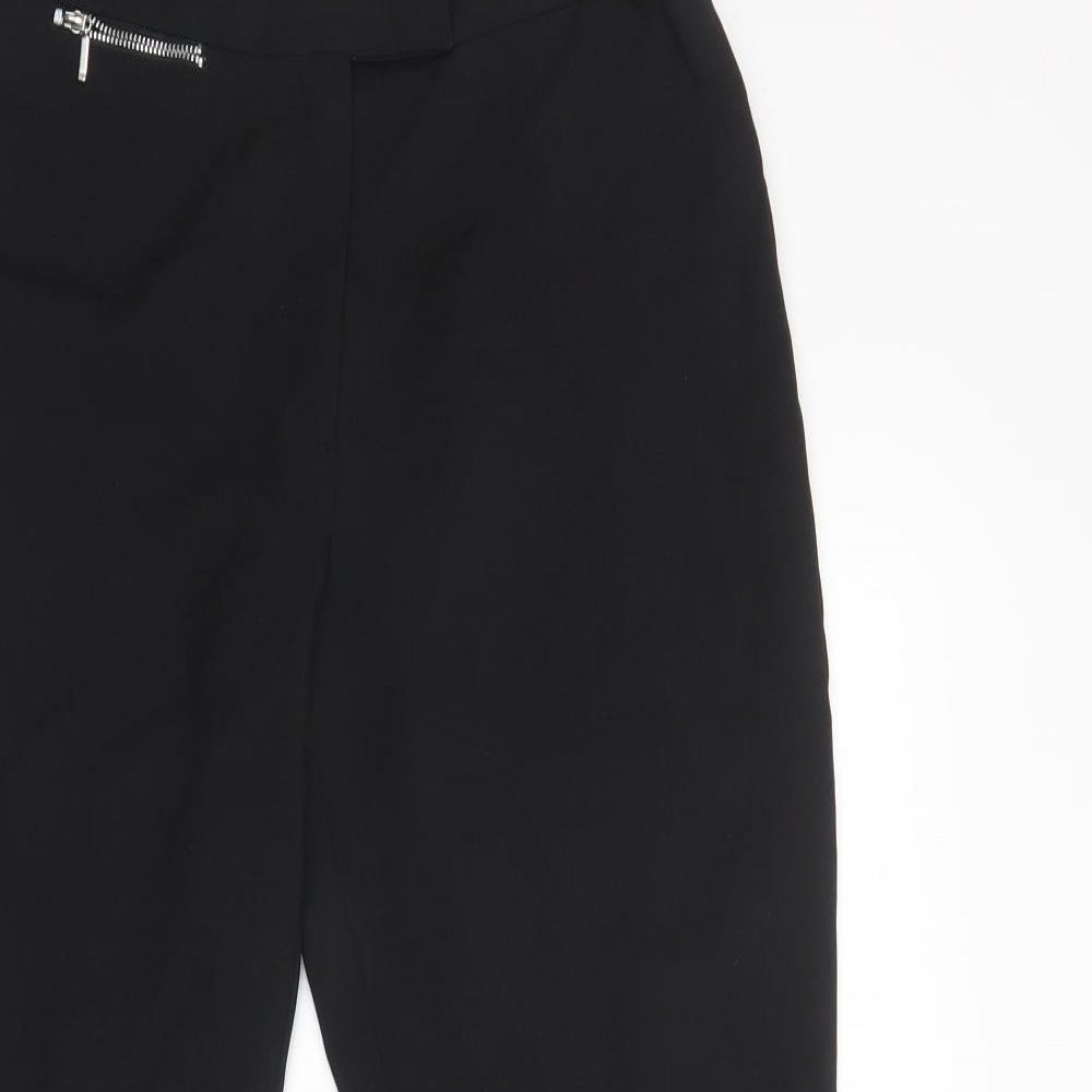 Womens UK Size 12 For Women Regular Fit Dress Pants Black Trousers