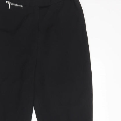 Womens UK Size 12 For Women Regular Fit Dress Pants Black Trousers