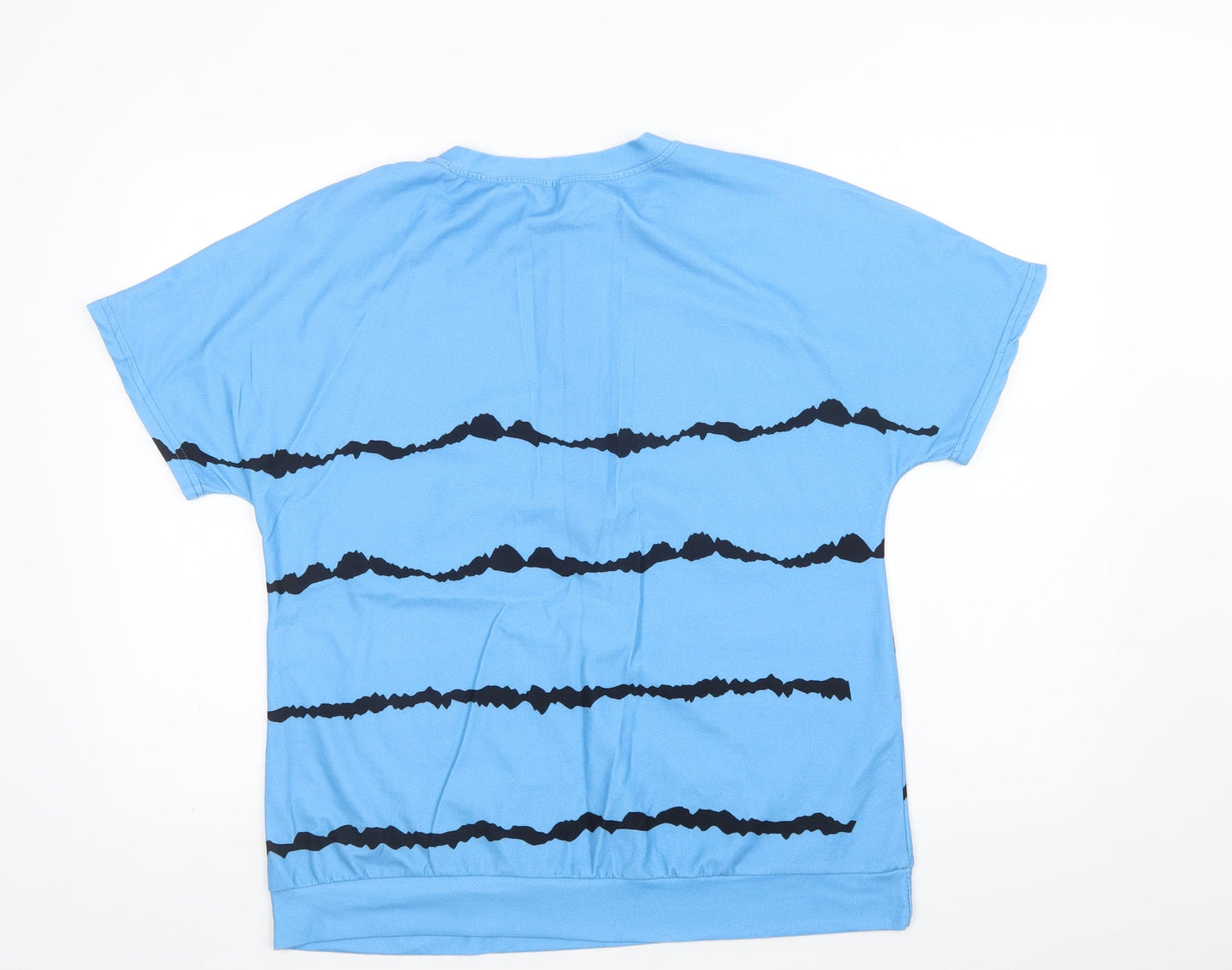 Womens UK Size L Preworn Blue Basic Blouse