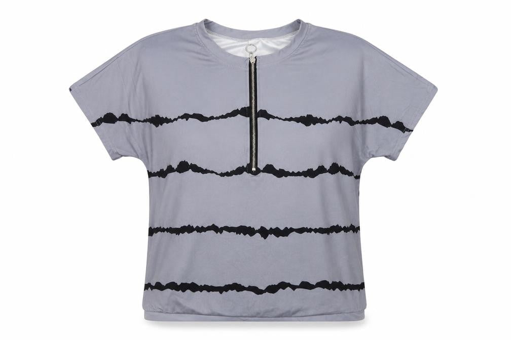 Womens UK Size L Preworn Grey Basic Blouse