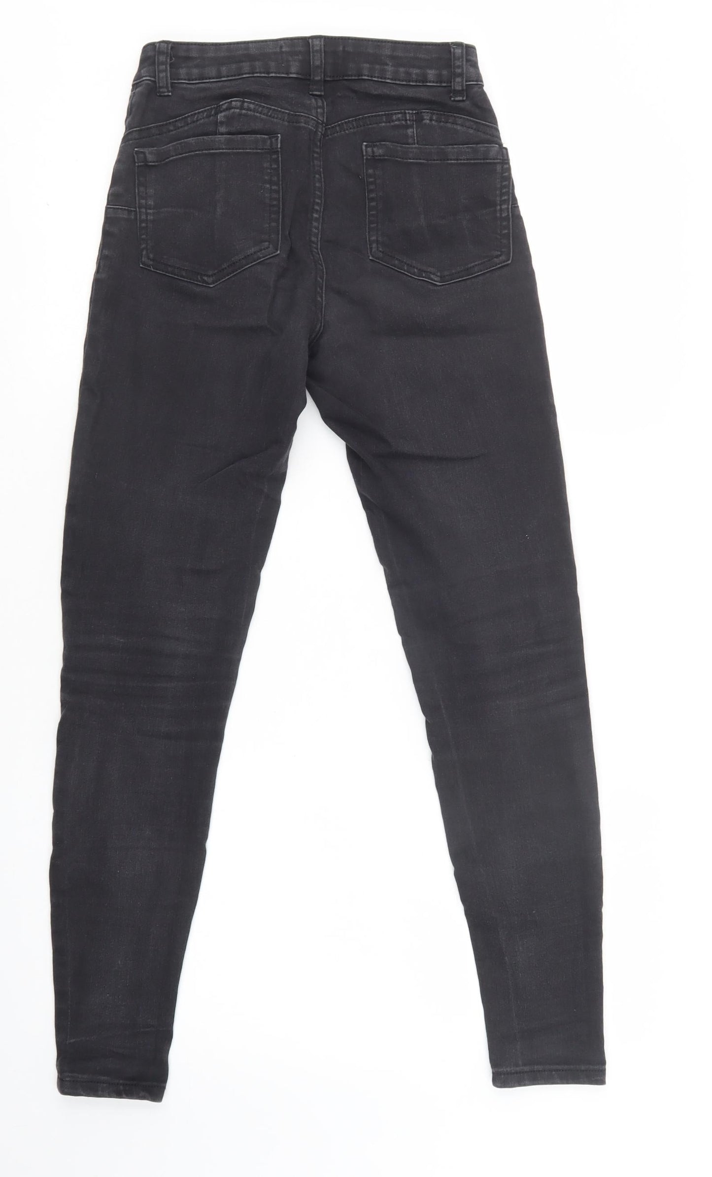 Primark Womens Black  Cotton Skinny Jeans Size 8 L30 in Regular Button