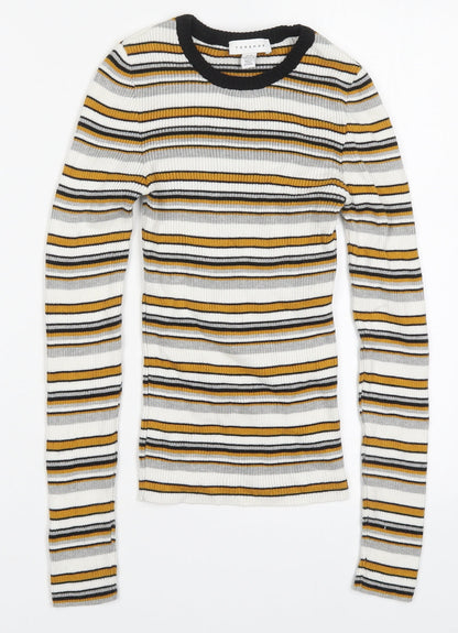 Womens UK Size XS Topshop Yellow Pullover Jumper