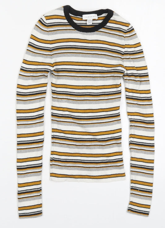 Womens UK Size XS Topshop Yellow Pullover Jumper