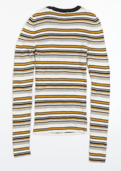Womens UK Size XS Topshop Yellow Pullover Jumper
