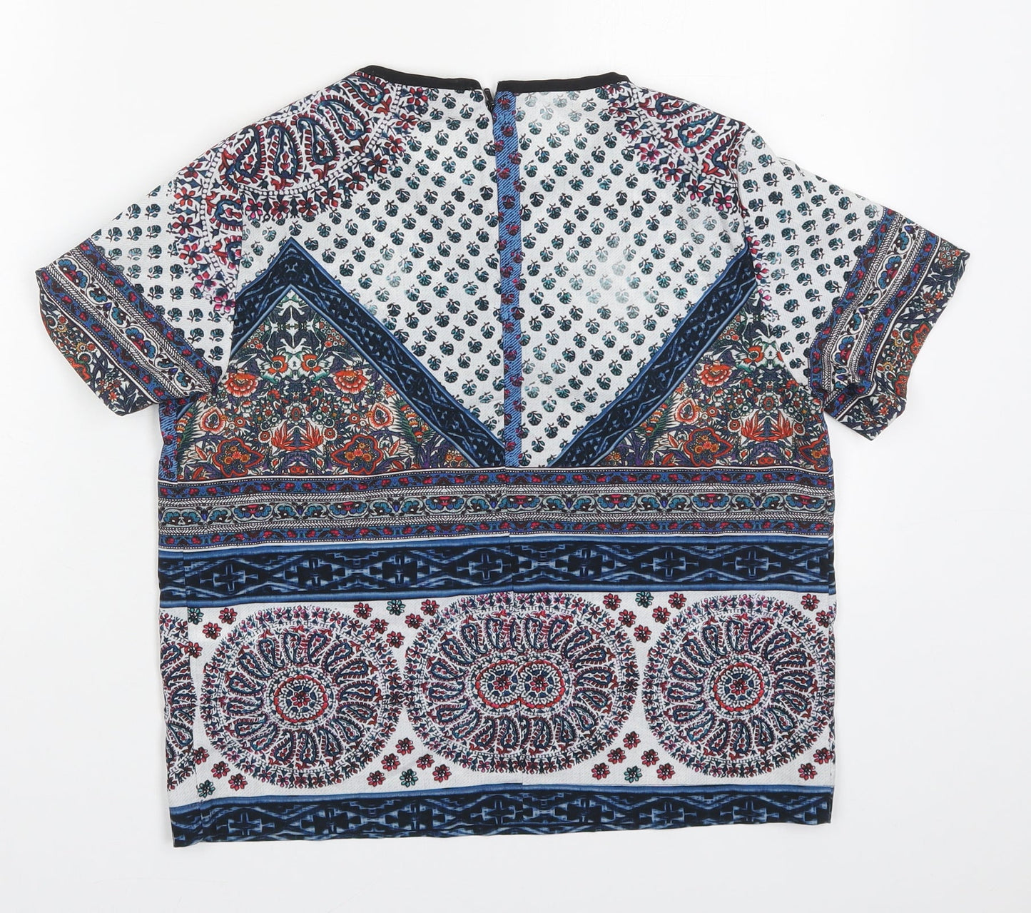 Womens UK Size 6 Topshop Blue Basic Blouse