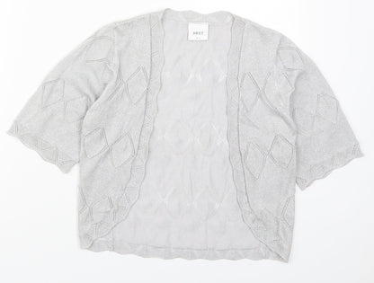 Womens UK Size 8 NEXT Silver Cardigan Jumper