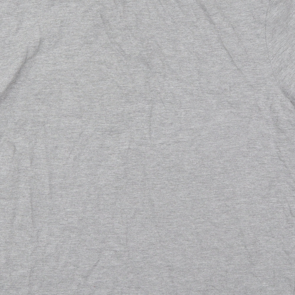 F&F Mens Grey  Cotton  Polo Size L Collared Pullover