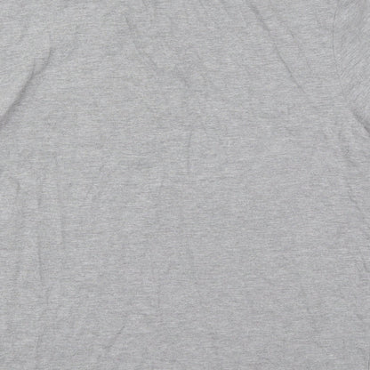 F&F Mens Grey  Cotton  Polo Size L Collared Pullover