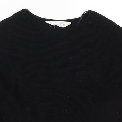 Primark Womens Black Round Neck  Viscose Pullover Jumper Size 4