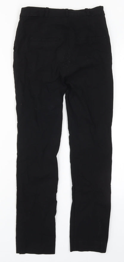 Mango Womens Black  Viscose Trousers  Size 6 L27 in Regular Hook & Eye